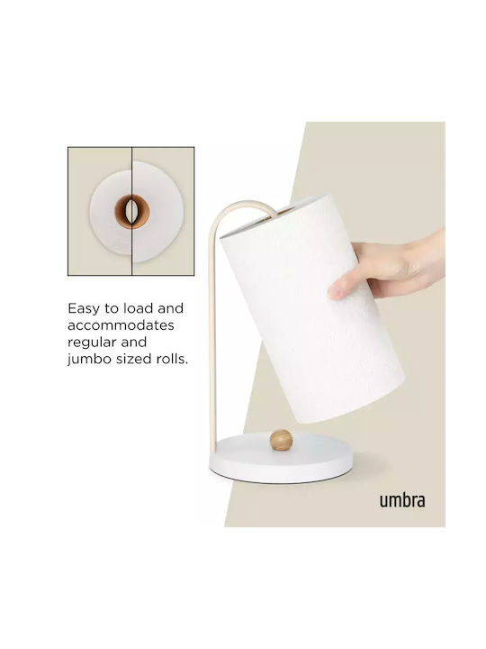 Umbra Metallic Paper Towel Holder White 17.4x17x31cm 1022358-668