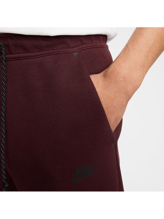 Sportswear Tech Fleece Sweatpants with Elastic Burgundy