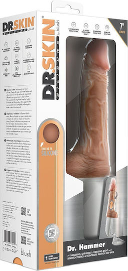 Dr. Skin Silicone Dr. Hammer 7 Inch Thrusting Dildo With Handle Beige