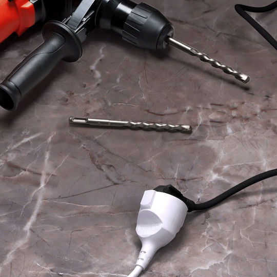Aigostar Cablu de prelungire cu role cu lungimea de 5m Diametru 3 x 1.5mm² Albă
