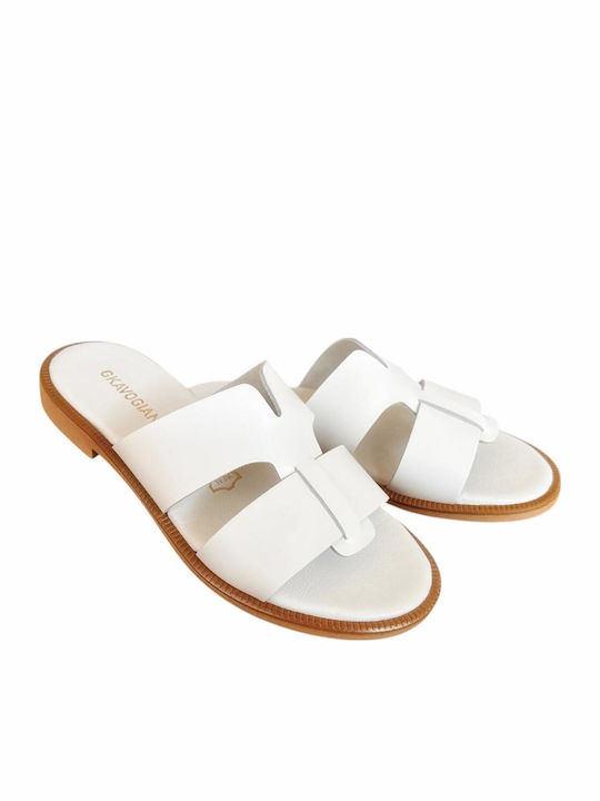 Sandale Casual Damă din Piele Albă