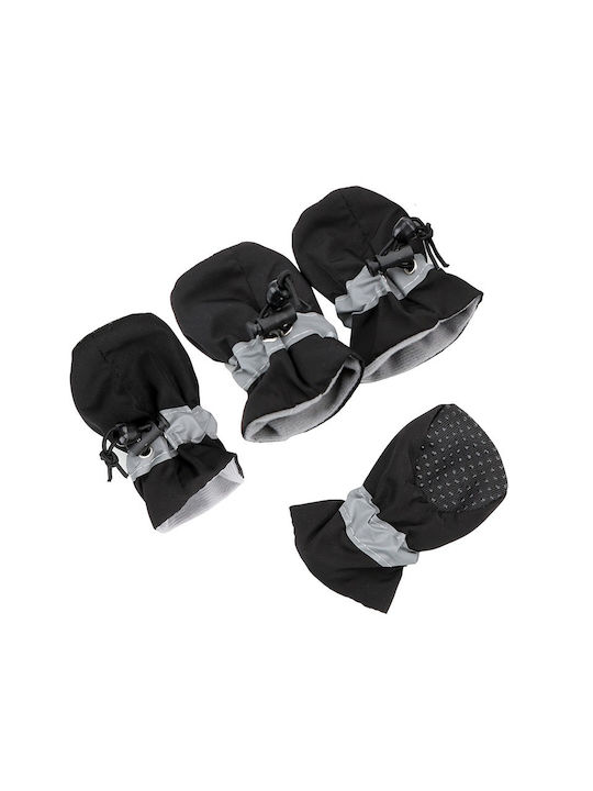 Set Botine Protecție Edman Walker Care cu Botniță pentru Câini Mărimea M Negru 4 Bucăți