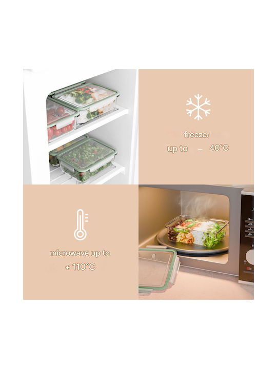 CLASSBACH Lunchbox Glas Transparent Geeignet für die Mikrowelle 7Stück