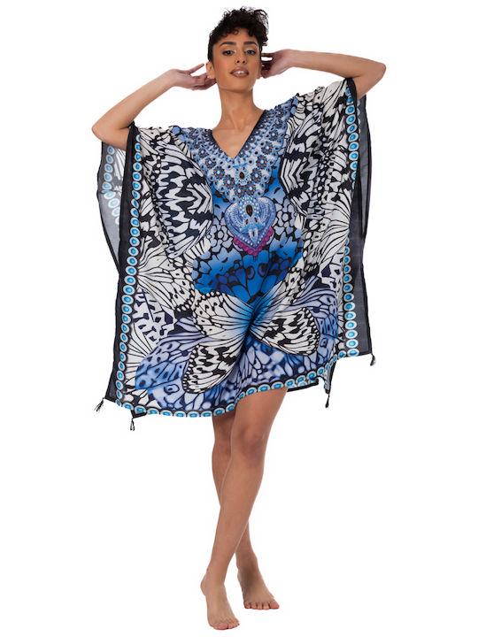Indischer Kaftan Poncho Ar224-a Solo Me Einheitsgröße Damen 90cm x 90cm