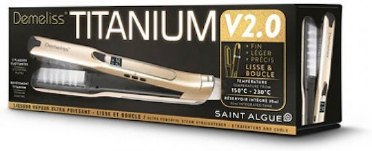 Hair Straightener Demeliss Titanium V2.0 20015 Steam With Screen 230°C