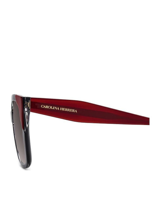 Carolina Herrera Unisex Sunglasses With Grey Horn-Rimmed Frame And Grey Gradient Lens Her 0288/S 268/9O