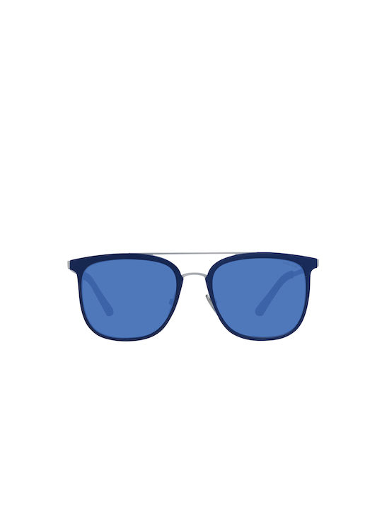 Police Men's Sunglasses with Blue Frame and Blue Lens SPL568 0SNF