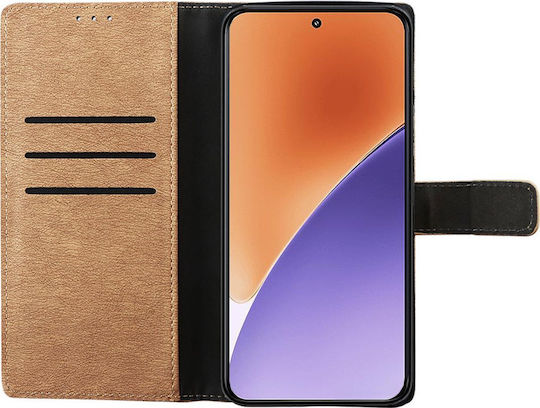 Volte-Tel Book Δερματίνης / Σιλικόνης Χρυσό (Xiaomi 15)