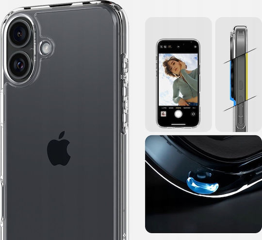 Spigen Crystal Hybrid Crystal Задна корица Силикон Прозрачен (iPhone 16)