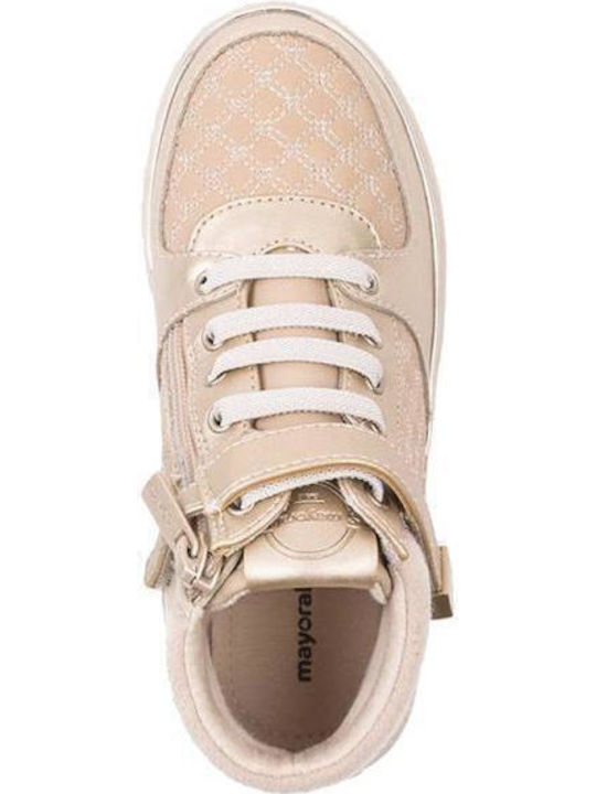 Kinder Sneakers Hoch mit Klettverschluss Beige