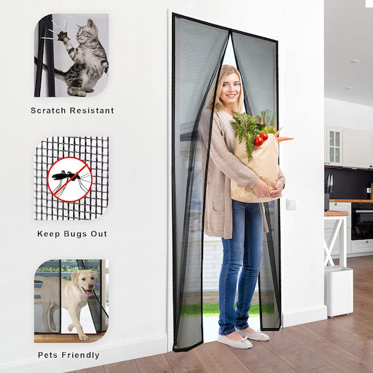 Insectprotect Plasă Ușa Magnetic din Poliester 210x100cm