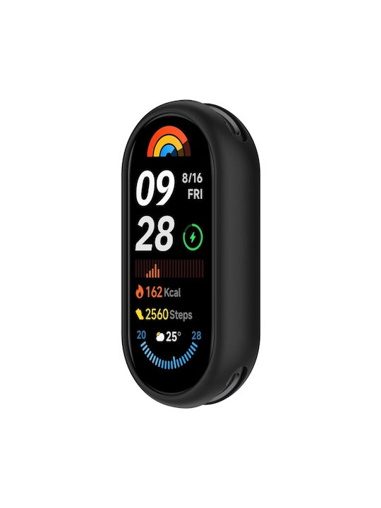 Xiaomi Smart Band 9 Nfc Glossy Surface Silicone Case Μαύρη Xiaomi Smart Band 9 Nfc Glossy Surface Silicone Case Μαύρη