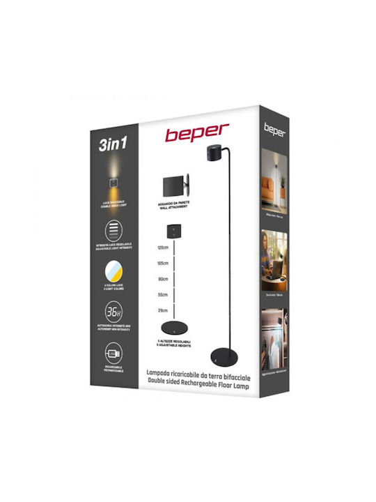 Beper LED Floor Lamp with Warm White Light Black