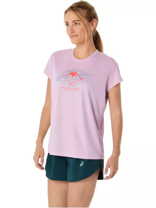 ASICS Fujitrail Logo Ss Blouse Pink 2012C971-700