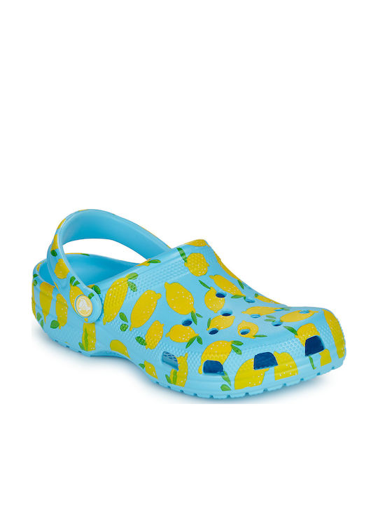 Crocs Classic Fresh Fruits Clog Γυναικεία Σαμπό Μπλε Crocs Classic Fresh Fruits Clog Γυναικεία Σαμπό Μπλε