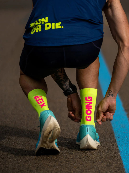 Sporcks Running Κάλτσες Κίτρινες 1 Ζεύγος