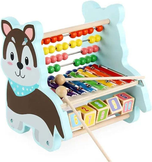 Cuburi de Măsurare Xilofon Învățare Lemn Copii 2 Ani și Peste 21x19x22cm Multicolor