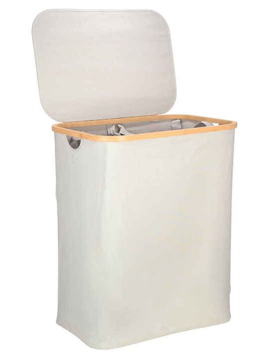 Estia Essentials Кошница за пране Бамбукова 144л с Капак 56x37x68см Сива