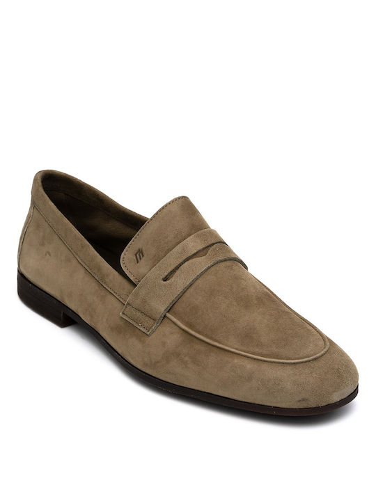 Frau Suede Ανδρικά Loafers σε Πράσινο Χρώμα