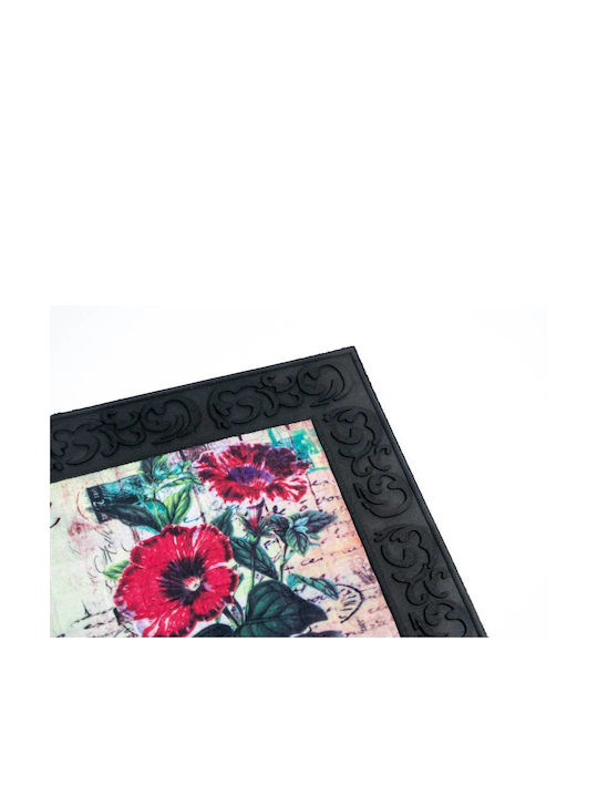 Sdim Non-Slip Entrance Mat Venga 002 Home Flowers 45x75cm Thickness 6mm