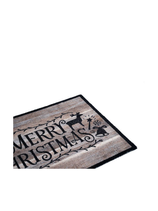 Sdim Entrance Mat Carpet Non-Slip Backing Ambiance 002 Merry Christmas 50x75cm Thickness 8mm