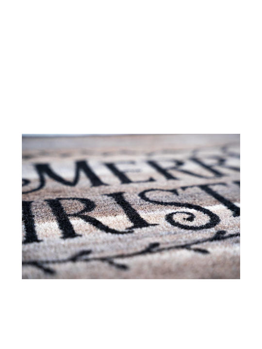Sdim Entrance Mat Carpet Non-Slip Backing Ambiance 002 Merry Christmas 50x75cm Thickness 8mm
