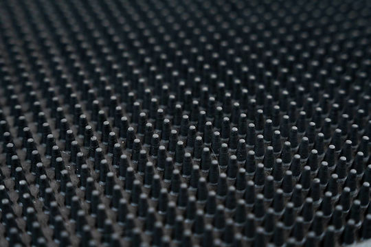 Sdim Halbkreisförmige Rutschfeste Gummieingangsmatte Finger Tip Schwarz Hr 45x75cm