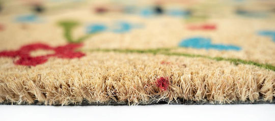 Sdim Covoraș de Intrare din Fibre de Cocos cu Suport Anti-Alunecare Ruco Print 643 Welcome Natural 45x75cm