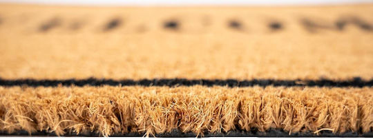 Sdim Entrance Mat Coir Non-Slip Backing Ruco Shape 300 Welcome Natural 40x70cm
