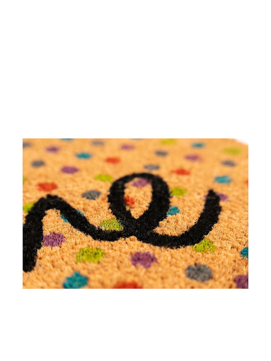 Sdim Oval Entrance Mat Coir Non-Slip Backing Trend Curve 469 Home Dots 40x70cm