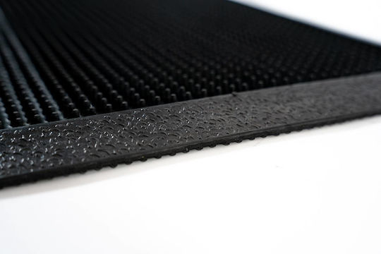 Sdim Rutschfeste Eingangsmatte Gummifingerspitze Schwarz 46x70cm