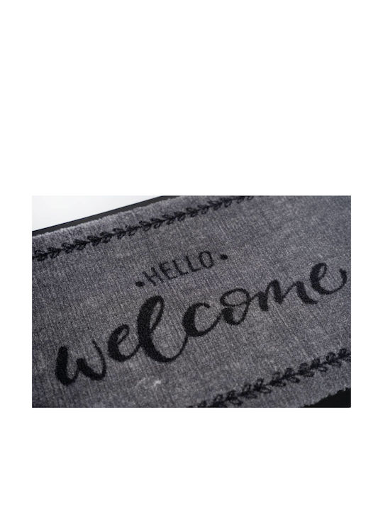 Sdim Entrance Mat Carpet Anti-Slip Backing Emotion-xs 495 Hello Welcome 40x80cm Thickness 8mm