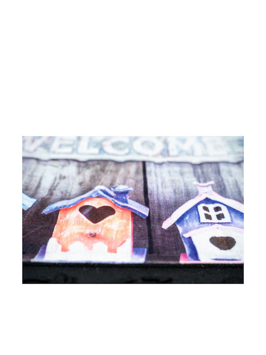 Sdim Αντιολισθητικό Πατάκι Εισόδου Venga 001 Birdhouses Welcome 45x75εκ Πάχους 6mm