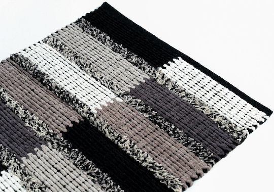 Sdim Cotton Kitchen Rug Seema 004 Black Grey 55x140cm