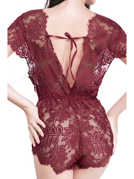 Roter Babydoll-Body