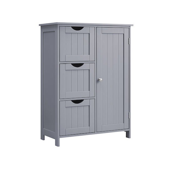 Vasagle 3 Drawers Bathroom Cabinet L29.972xW59.944xH80.01cm Gray