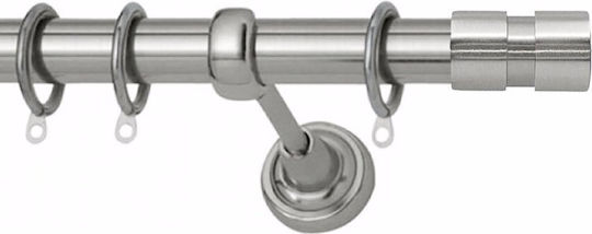Gardinenstange Φ25 Inox Verona Nickel Satin Maße 100cm Eigenschaften Doppelspur Gardinenstange Φ25 Inox Verona Nickel Satin Maße 100cm Eigenschaften Doppelspur