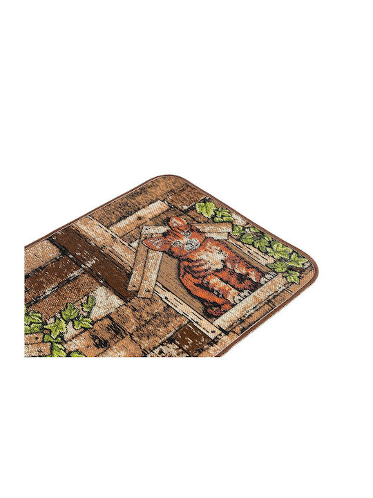 Sdim Kitchen Mat Non-Slip Collage 9703 Brown 50x150cm