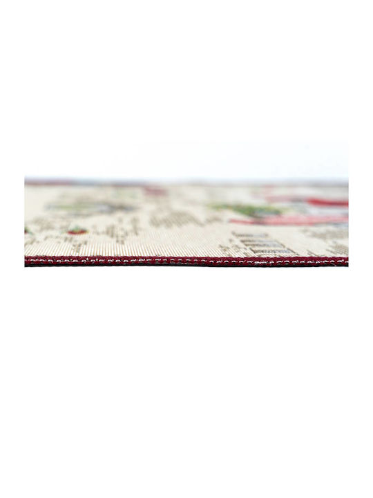 Sdim Kitchen Mat Anti-slip Underlay Chalet 3303 Red 54x140cm