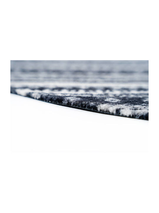 Sdim Round Kitchen Mat Non-Slip Base Universal 088 Ethnik Black Φ100cm