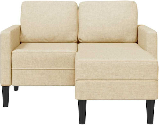 Corner Couch Cream 125x118x85 cm