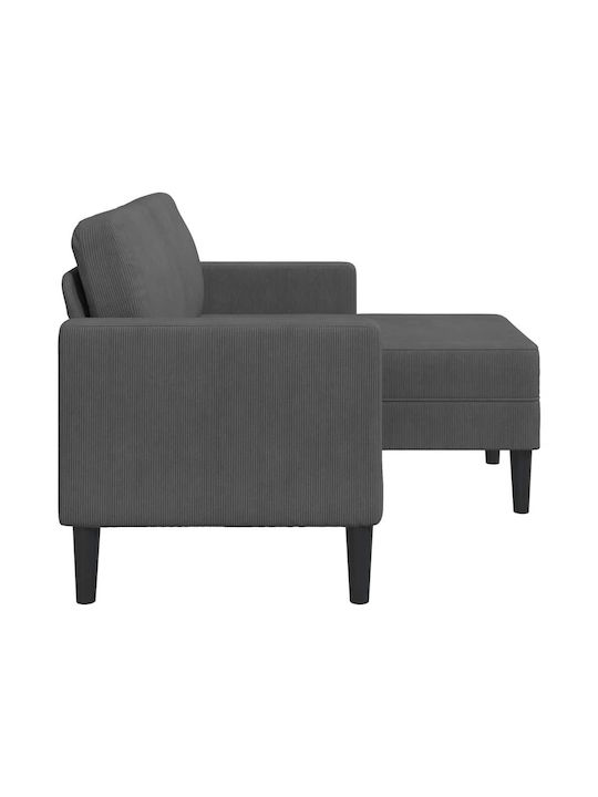 Colțar Canapea Gri Închis 125x118x85cm