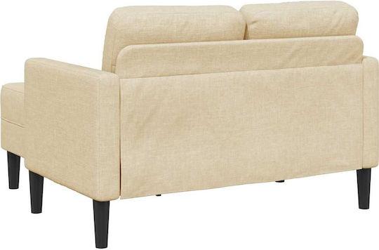 Corner Couch Cream 125x118x85 cm