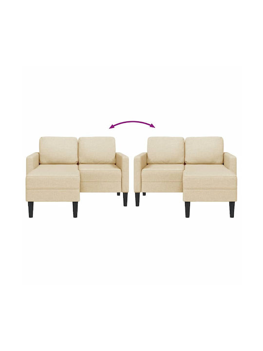 Ecke Sofa Cream 125x118x85cm
