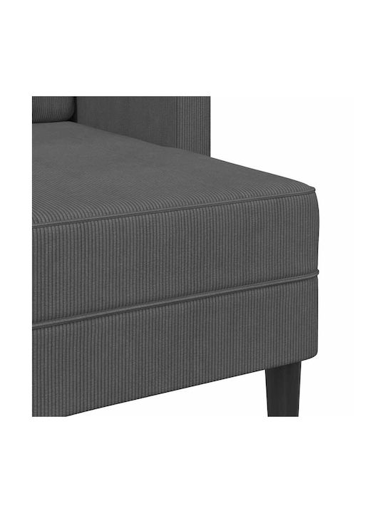 Colțar Canapea Gri Închis 125x118x85cm
