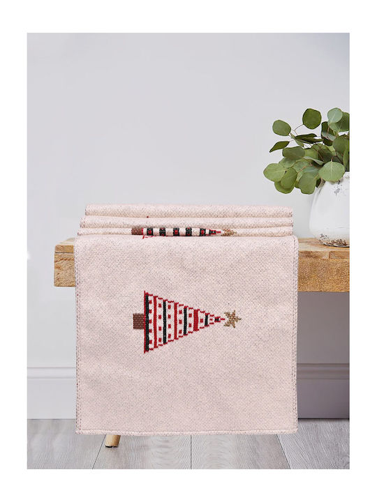 Χριστουγεννιάτικη Τραβέρσα X-mas Tree 100% Cotton Knitted 45×150 Liolios Home