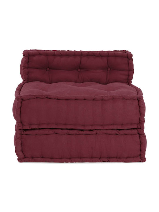 Bean Bag Bolster Poof Red 70x70x54cm