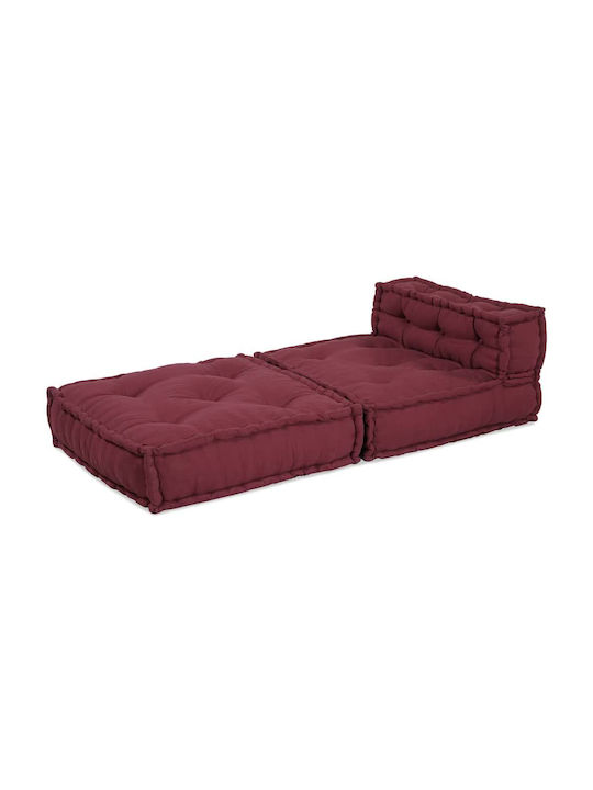 Bean Bag Bolster Poof Red 70x70x54cm