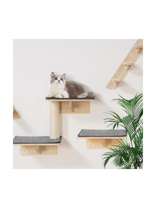 Vevor Scratching Post Cat Trees Beige Wall Mounted 7.6x7.6cm