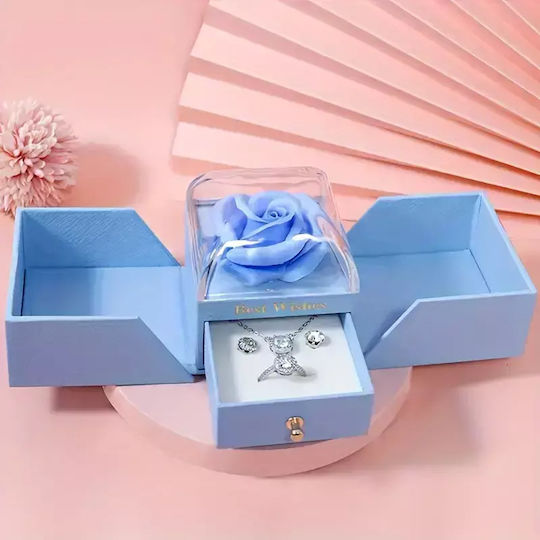 Rose Gift Box Drawer Bag 7x8cm Pink